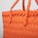 Bag Women's Tout without fasteners, Orange color