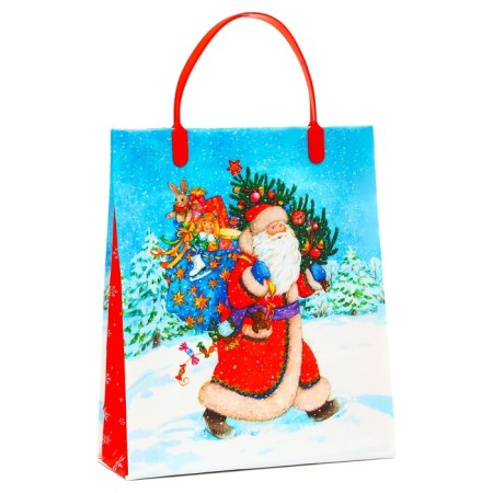 Package Gift soft plastic "New Year's attributes" 140 μm bag 26 x 22.5 x 8 cm