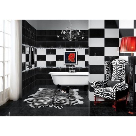 Border 50x5cm Lux Black and Wheel (glass) 57-01-04-121-1