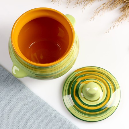 Ceramic pot for baking No. 5 with handles, 0.5l / 10x10.5cm, vitaminka-3