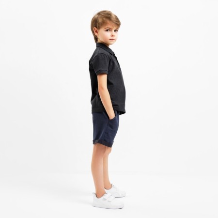 T -shirt (Polo) Children's Minaku: Basic Line Graphite Color, Height 128-1