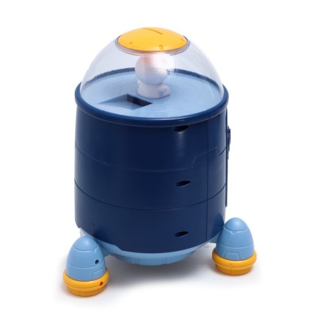 The piggy bank "Rocket", light, sound, sucks bills, blue color-2