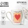 Ceramic mug with a spoon "Grandma", 310 ml, white color