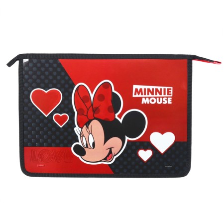 A4 notebook folder, with a zipper, with a metallic effect, Minnie Mouse-3