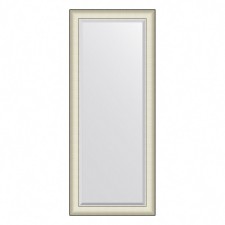 EvoFORM mirror in a baguette frame, with fatset, 78 mm, 64x154 cm, color white skin with chromium