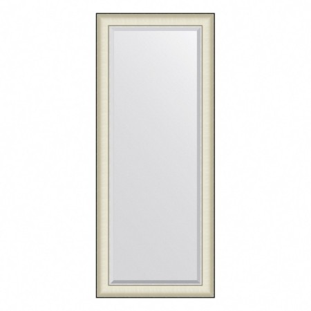 EvoFORM mirror in a baguette frame, with fatset, 78 mm, 64x154 cm, color white skin with chromium