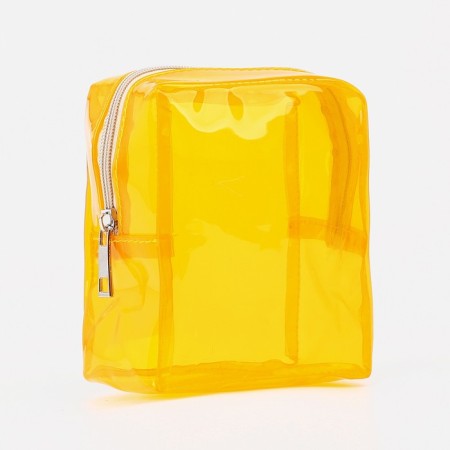 Lightning cosmetic bag, yellow color
