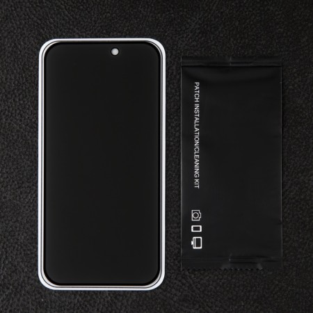 Protective glass for the iPhone 15 Pro, Antishpion, 9h, 0.33 mm, black frame-1