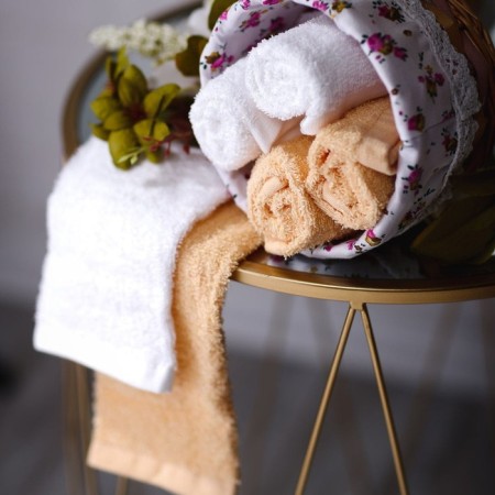 Arya Home tanked towel, 300 g, size 30x30 cm, 6 pcs, yellow color, white-2