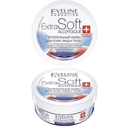 Facial and body cream Eveline Extra Soft Allergique, 200 ml