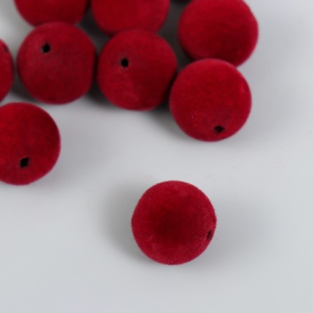 Beads for creativity velvet spraying "Rubin wine" set 10 pcs d = 1.4 cm-1