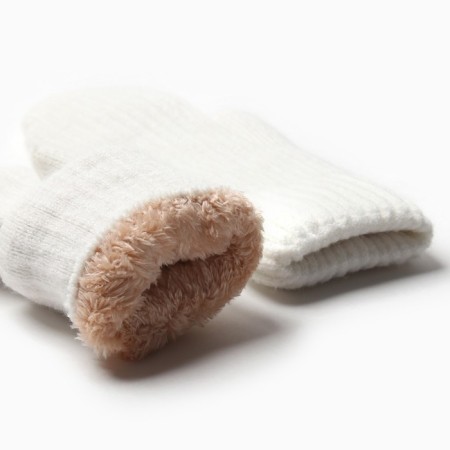 Women's mittens for claim Minaku Rubber 22 cm Milk-2