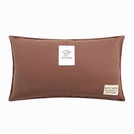 Ethel pillow, 30x50+1 cm, brown, 100% cotton-6