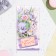 Money envelope "Happy Birthday!" Bouquet of violets, 17 x 9 cm