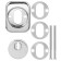 Def 4286 SQ XL ADD square CP-8, chromium color