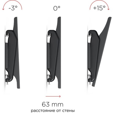 Holder LCDS-5010 Black Metallic Closhel 20 "-40" Max.45kg wall-up iblia 102951