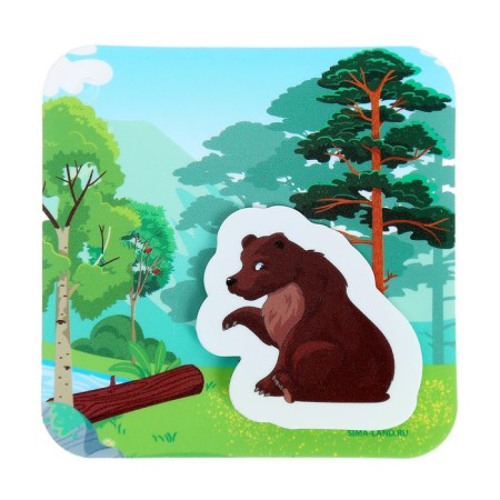 Velcro game "Who lives where", 8 cards-3