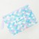 Cosmetic bag for a swimsuit, department on zip-lice, white / blue color