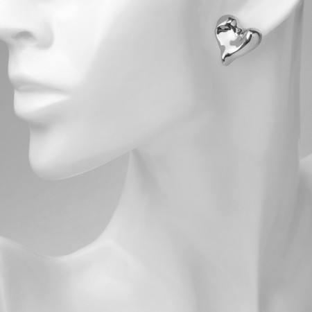 Earrings Plastic "Heart" Curle-3