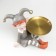 Souvenir Polystone stand "Baby in a costume costume" Gray 28x26x20 cm