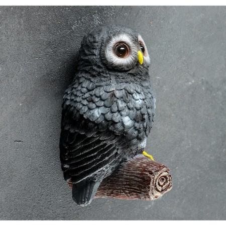 Suspended decor "Owl on the branch" 10x14x21cm, Mix Gray