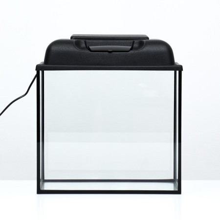 Aquarium "rectangular" with a lid, 25 liters, 38 x 21 x 33.7 cm, black-1