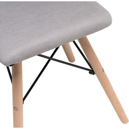 Stool Ben array of beech/metal/fabric, natural/gray 40x40x44 cm-6
