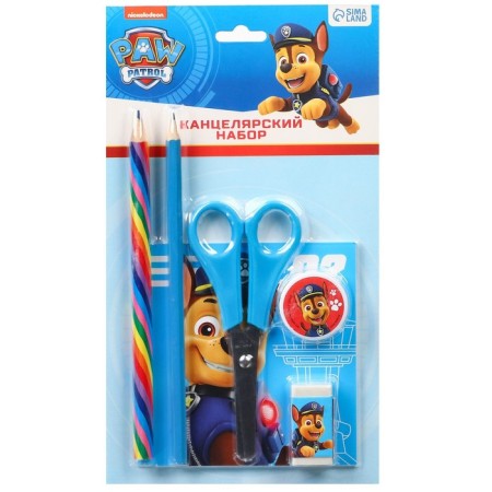 Cleaning set, notebook, sharpener, eraser, pencil, scissors, PAW PATROL-1