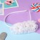 Hair cap "Schoolgirl" triple flower, 1 cm, white