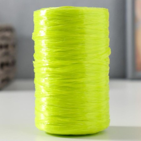 Yarn "for knitting washcloths" 100% polypropylene 400m/100 ± 10 g in the shape of a cylinder (lime)