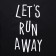 Soper bag “Let's run away far”, 40x35x0.5 cm, without lightning, without lining, black color