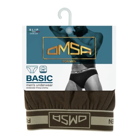Panties Slips men's omsa 1224, size 54, color Militari-2