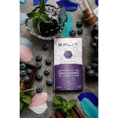 Nicotaic nicotine mixture for hookah SPLIT "SORBET of blueberries and grapes", 50 g-1