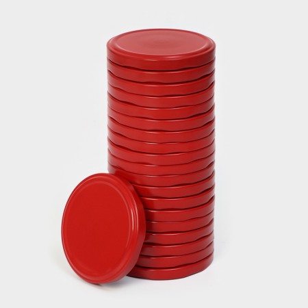 KOMFI canning cover, TO-82 mm, red color, packaging 20 pcs-1