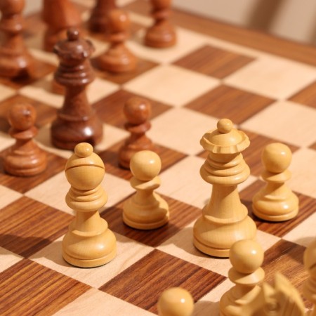 Board game 4V1 (chess + domino + checkers + cubes), board 35x35 cm, tree shisham-2
