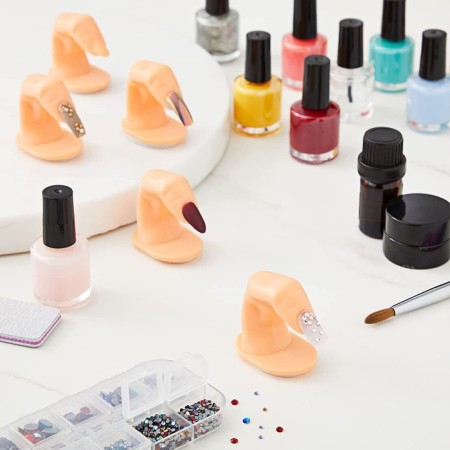 Training finger for manicure, adhesive, beige color-4