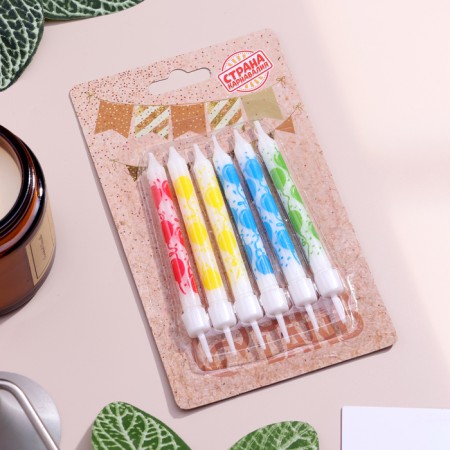 Candles in the Cake "Balls", 7x0.6 cm, 6 pcs-3