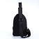 Male sling bag from textiles, headphones, green color