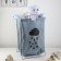 Belly basket folding with a cloud lid, 35 × 28.5 × 57.5 cm, blue color is blue