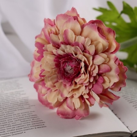 Artificial flowers "chrysanthemum lux" d-9 cm, 50 cm, lilac-1