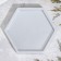Summary "Hexagonnik. Marble" from gypsum, 9.7x1.3x1cm, silver