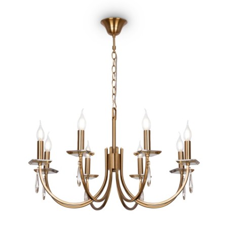 Freya FR1006PL-08G Forte, 340x400x1458 mm, E14, 8x40W, brass color