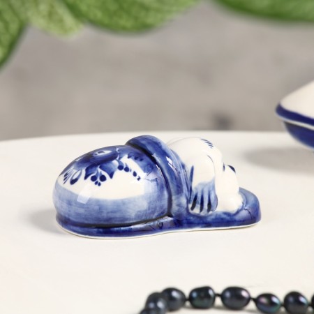 Souvenir "Sleeping puppy", 9 x 5 x 4 cm, gzhel, cobalt-3