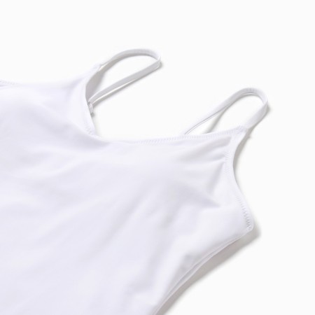 Swimsuit Assigned female monophonic minku color white, size 46-5