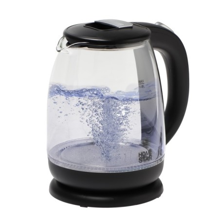 Electric kettle Homestar HS-1018, glass, 1.8 l, 1500 watts, black