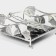 Napkin "flowers", 15 × 15 × 8.5, silver metal color