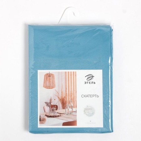 Cozy 150*250 +/- 3cm tablecloth tablecloth, cell-blue, pl. 192 g/m2, hl with VGMO-3