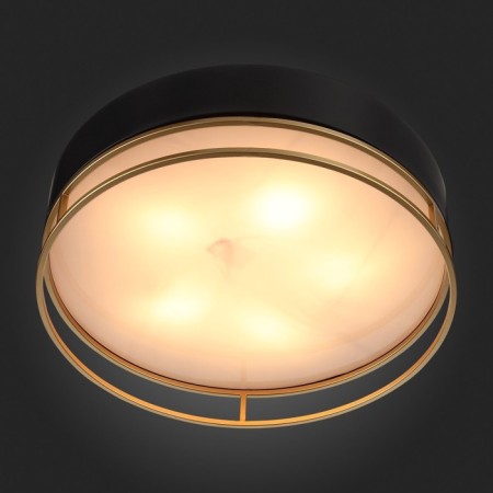 Ceiling lamp ST LUCE. SL1127.432.05. Chodo. 5x40 watts, E27, 60x60x18 cm, black color, matte gold-7