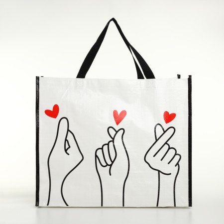 Household bag without fastening, white color-1
