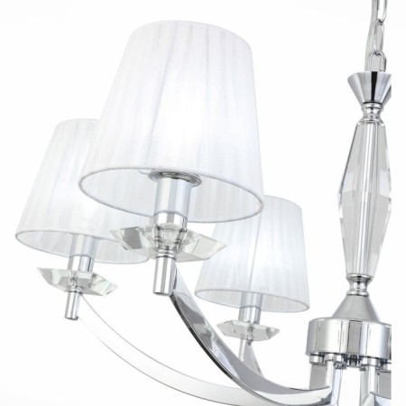 Suspension lamp ST LUCE. SL1756.103.06. Bello. 6x40 watts, E14, 78x78x35 cm, chromium color-8
